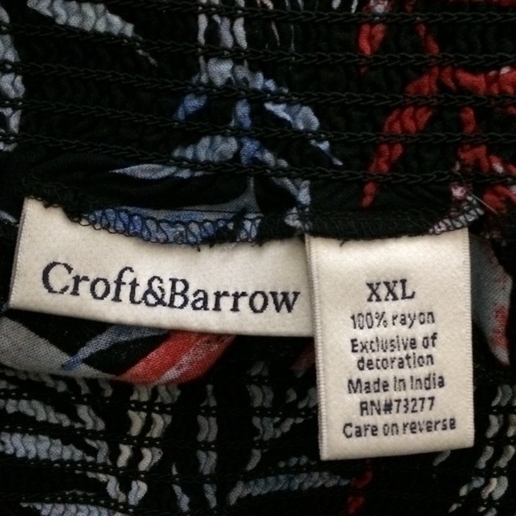 Croft & Barrow Smocked Rayon Challis Skirt - Picture 3 of 4